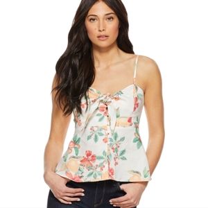 Sofia Vergara NWOT Knot Front Peplum Top Harvest White M